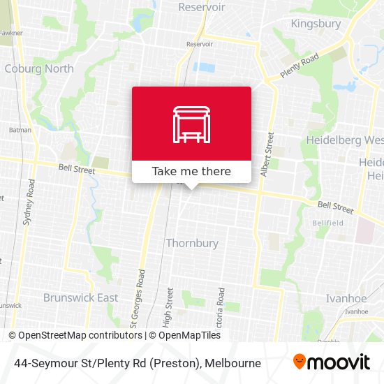 44-Seymour St / Plenty Rd (Preston) map