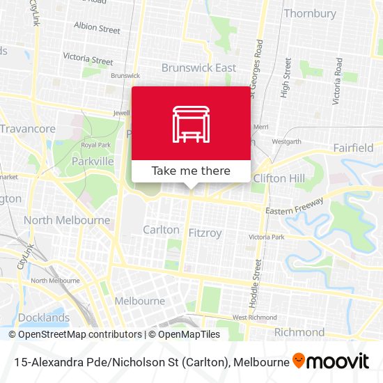 15-Alexandra Pde / Nicholson St (Carlton) map