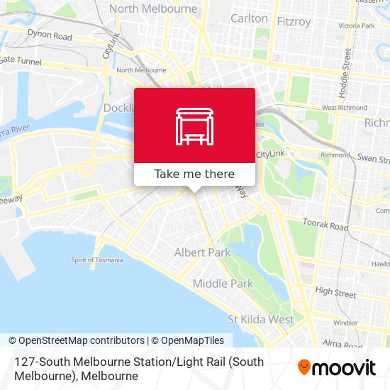 Mapa 127-South Melbourne Station / Light Rail