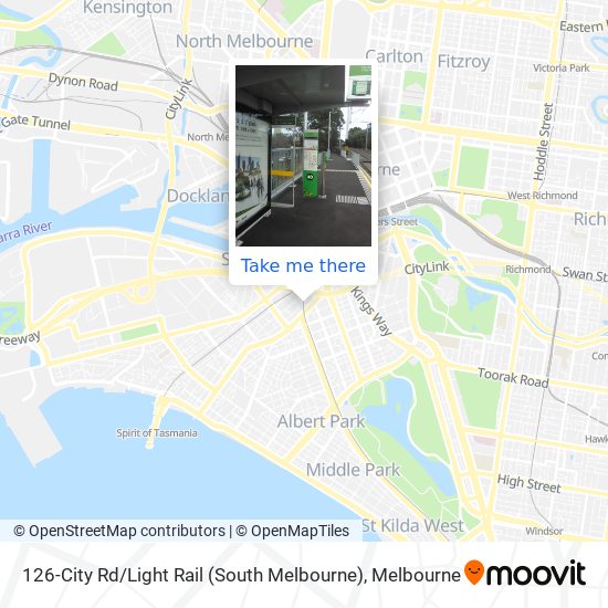 126-City Rd / Light Rail (South Melbourne) map