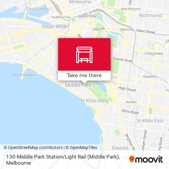 Mapa 130-Middle Park Station / Light Rail