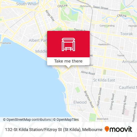 132-St Kilda Station / Fitzroy St map