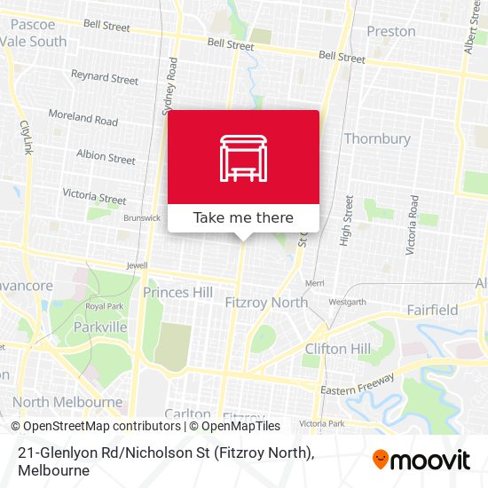 21-Glenlyon Rd / Nicholson St (Fitzroy North) map