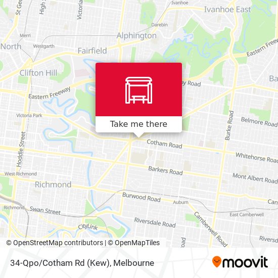 34-Qpo/Cotham Rd (Kew) map