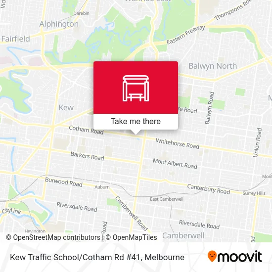 Mapa Kew Traffic School / Cotham Rd #41
