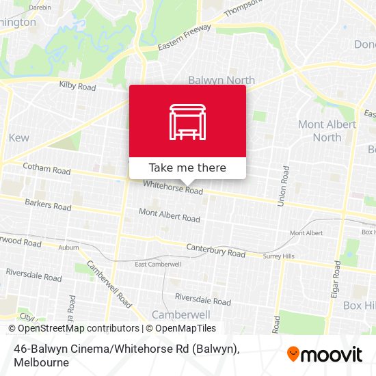 46-Balwyn Cinema / Whitehorse Rd map