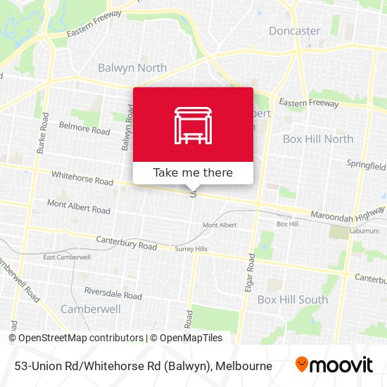 53-Union Rd / Whitehorse Rd (Balwyn) map