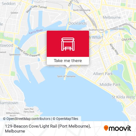 Mapa 129-Beacon Cove / Light Rail (Port Melbourne)