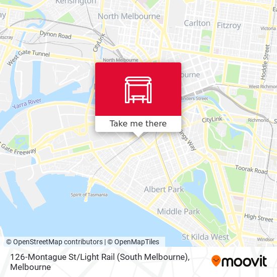 126-Montague St / Light Rail (South Melbourne) map