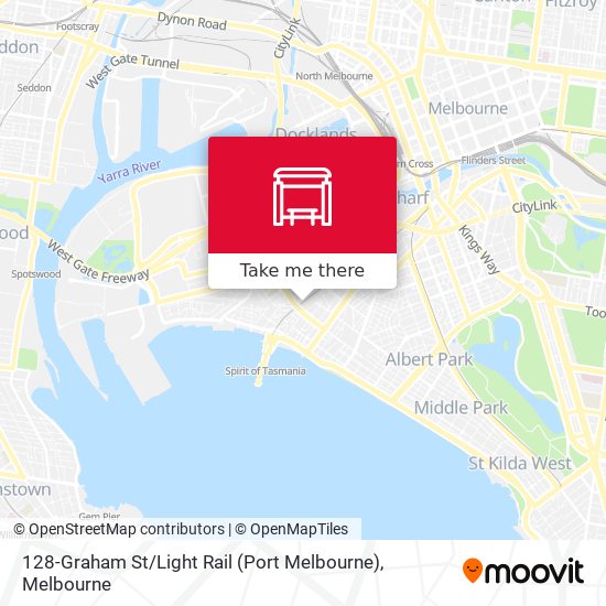 Mapa 128-Graham St / Light Rail (Port Melbourne)