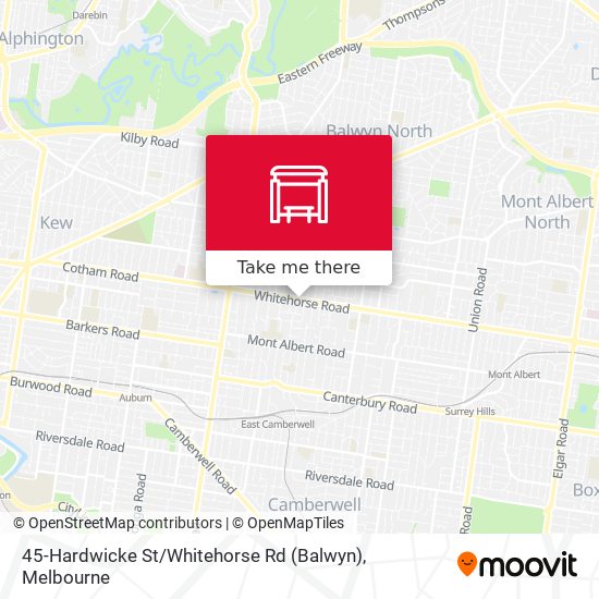 45-Hardwicke St / Whitehorse Rd (Balwyn) map