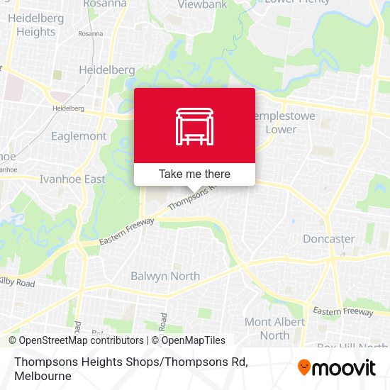 Thompsons Heights Shops / Thompsons Rd map