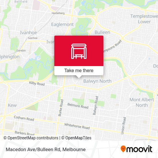Macedon Ave/Bulleen Rd map