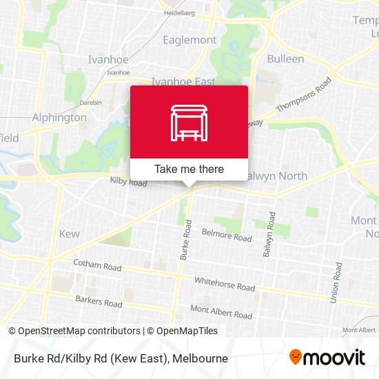 Burke Rd/Kilby Rd (Kew East) map