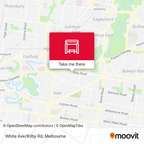 White Ave/Kilby Rd map
