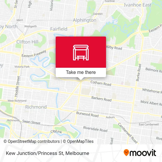 Mapa Kew Junction/Princess St