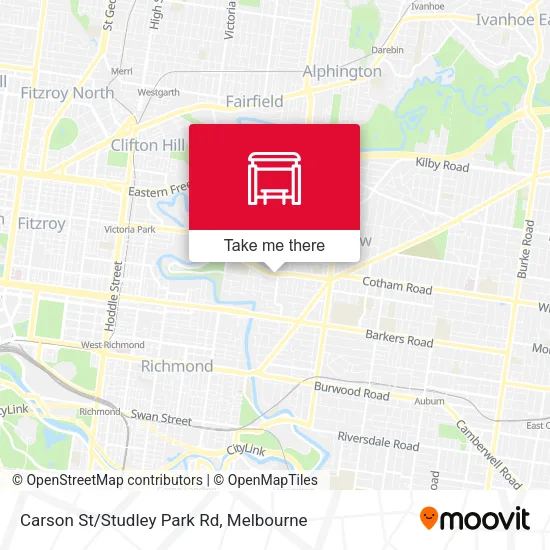 Carson St/Studley Park Rd map