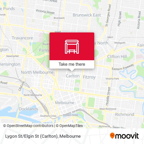 Lygon St/Elgin St (Carlton) map