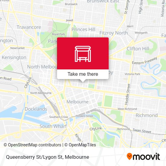 Queensberry St/Lygon St map