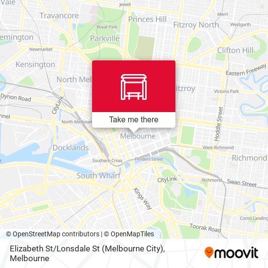 Mapa Elizabeth St / Lonsdale St (Melbourne City)