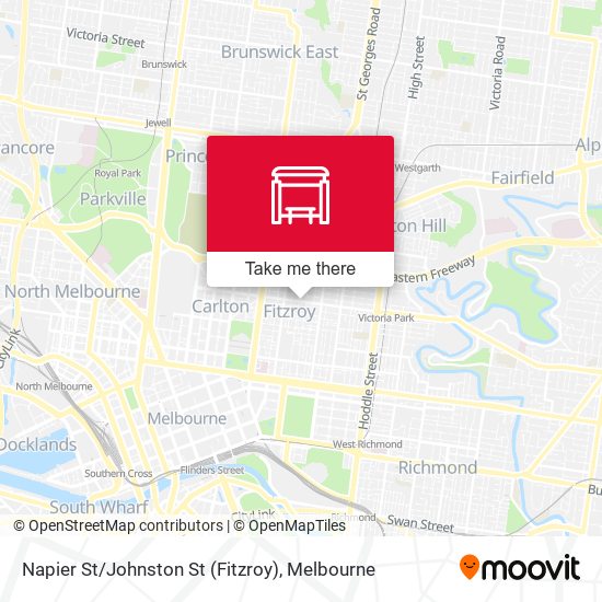 Napier St / Johnston St (Fitzroy) map