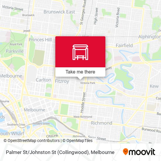 Palmer St / Johnston St (Collingwood) map