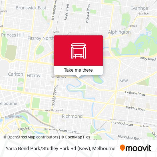 Yarra Bend Park / Studley Park Rd (Kew) map