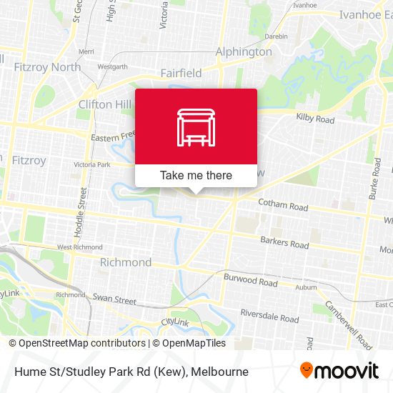 Hume St/Studley Park Rd (Kew) map