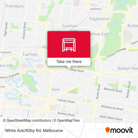 White Ave/Kilby Rd map