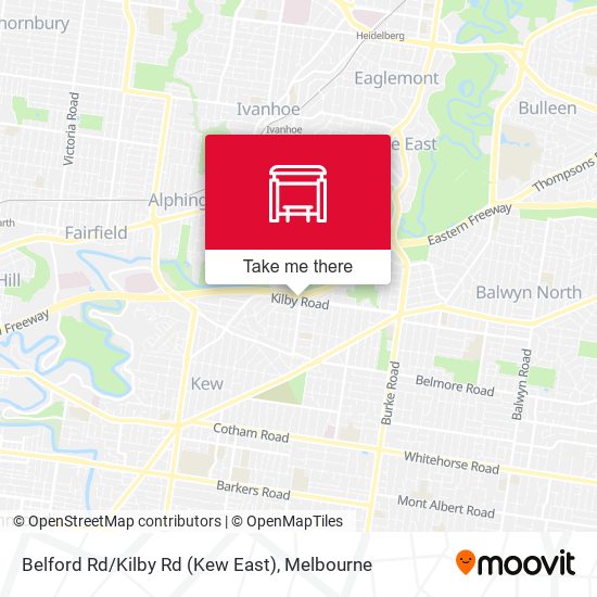 Mapa Belford Rd/Kilby Rd (Kew East)