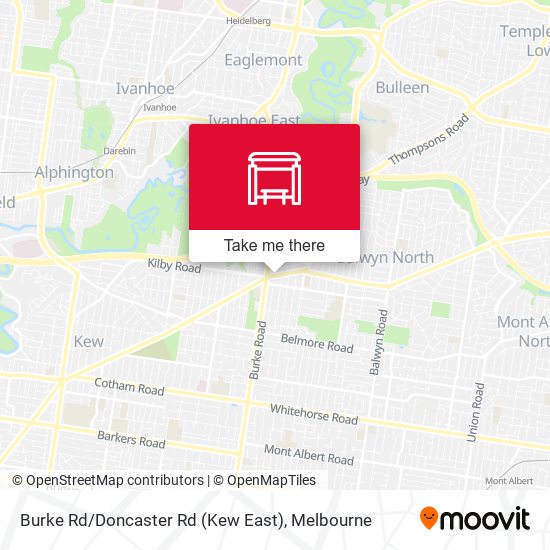 Burke Rd / Doncaster Rd (Kew East) map