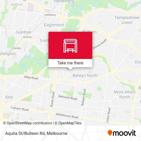 Aquila St/Bulleen Rd map