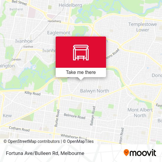 Fortuna Ave/Bulleen Rd map