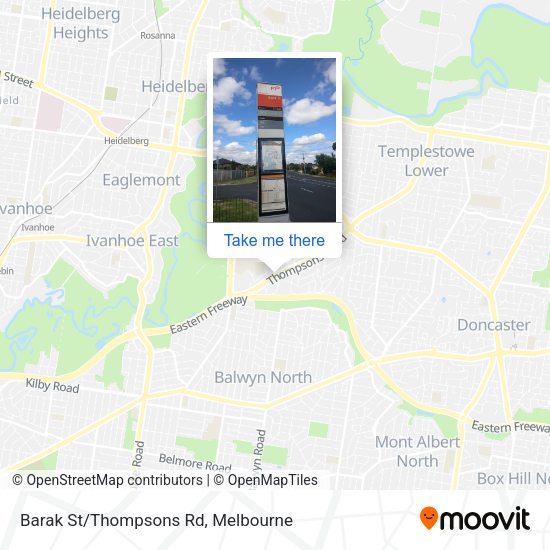 Barak St/Thompsons Rd map