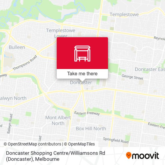 Mapa Doncaster Shopping Centre / Williamsons Rd