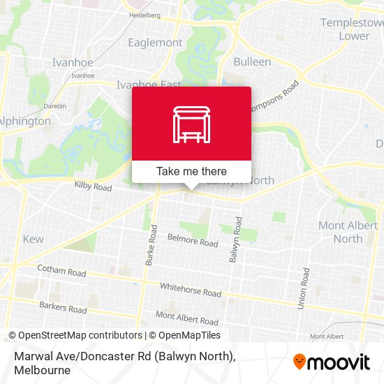 Mapa Marwal Ave / Doncaster Rd (Balwyn North)