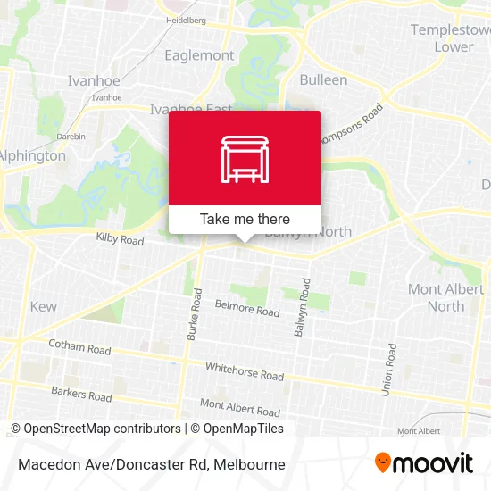 Macedon Ave/Doncaster Rd map
