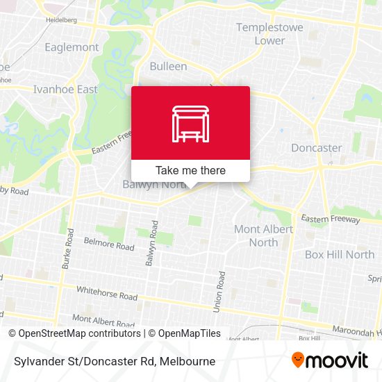 Sylvander St/Doncaster Rd map