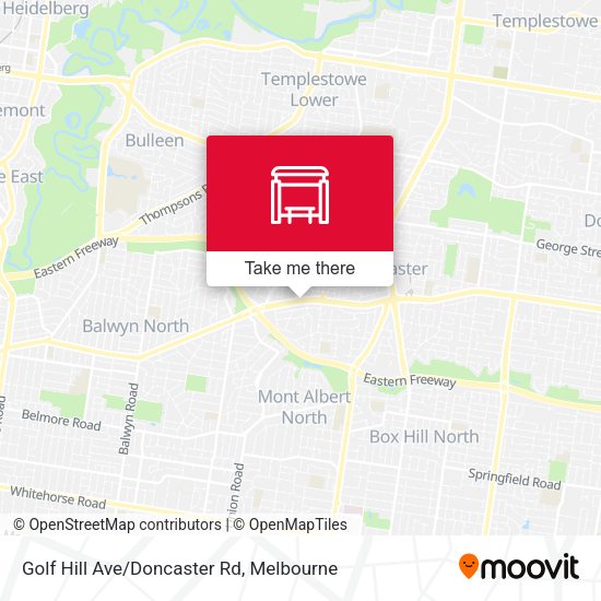 Golf Hill Ave/Doncaster Rd map