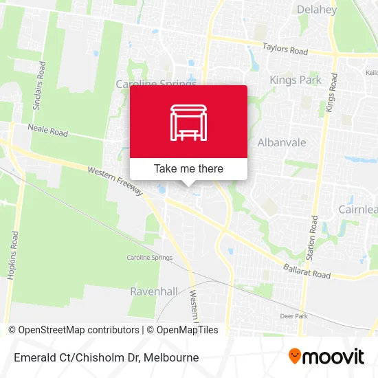 Mapa Emerald Ct/Chisholm Dr