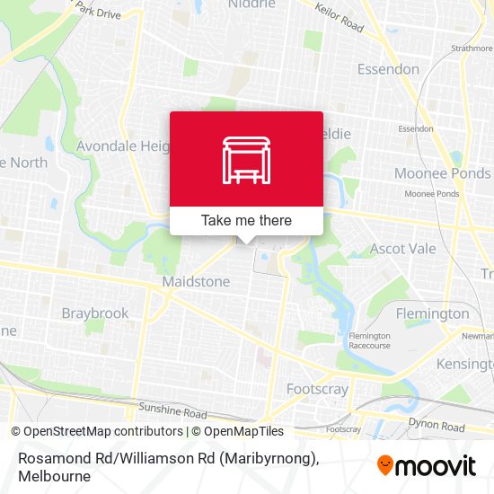 Mapa Rosamond Rd / Williamson Rd (Maribyrnong)