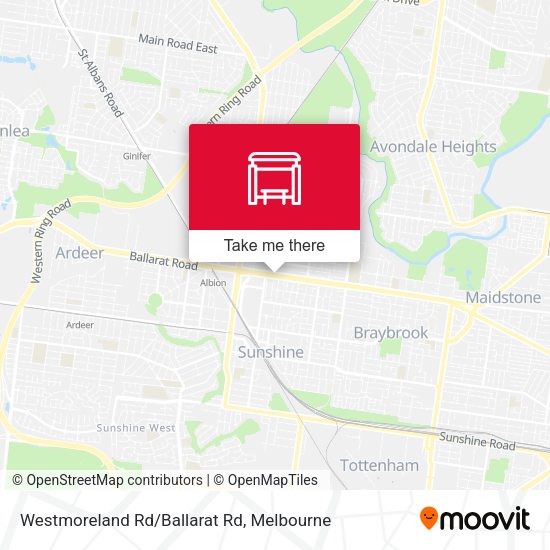 Westmoreland Rd/Ballarat Rd map
