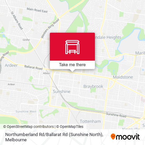 Northumberland Rd / Ballarat Rd (Sunshine North) map