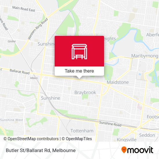 Butler St/Ballarat Rd map