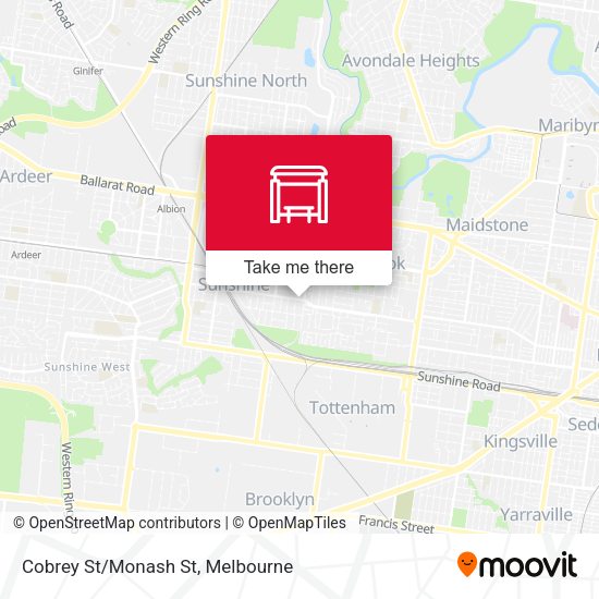 Cobrey St/Monash St map