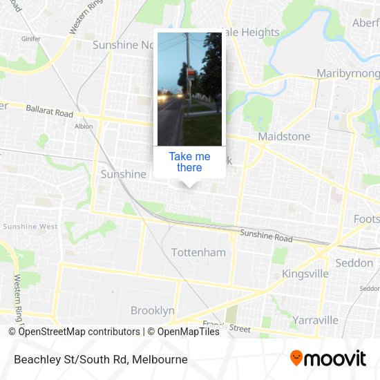 Beachley St/South Rd map