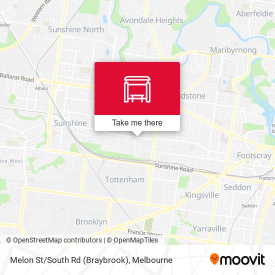 Melon St/South Rd (Braybrook) map