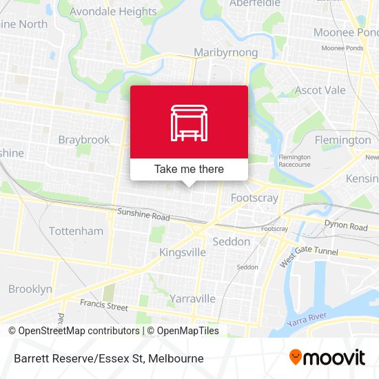 Barrett Reserve/Essex St map