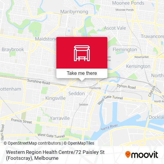 Western Region Health Centre / 72 Paisley St (Footscray) map