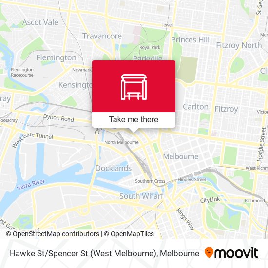 Hawke St / Spencer St (West Melbourne) map